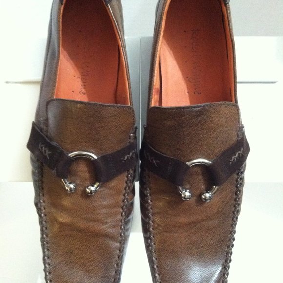 ROBERT WAYNE MENS  BROWN SLIP-ON DRESS SHOES SIZE: 10M main image 7